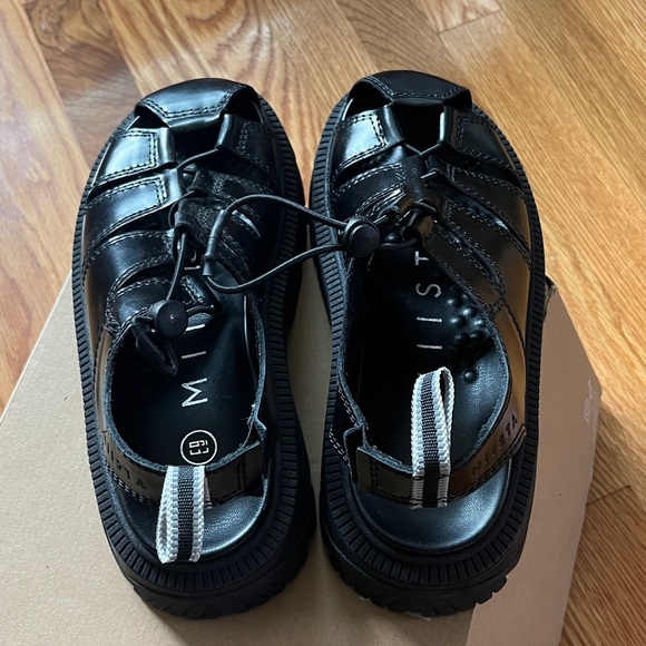 E8 By Miista Eunice Black Sandals EU 37 or 6.5 US NIB - Picture 15 of 16